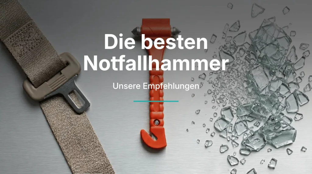 Notfallhammer mit Gurtschneider und Sicherheitsgurt zur Rettung aus Fahrzeugen | Alltagssicherheit